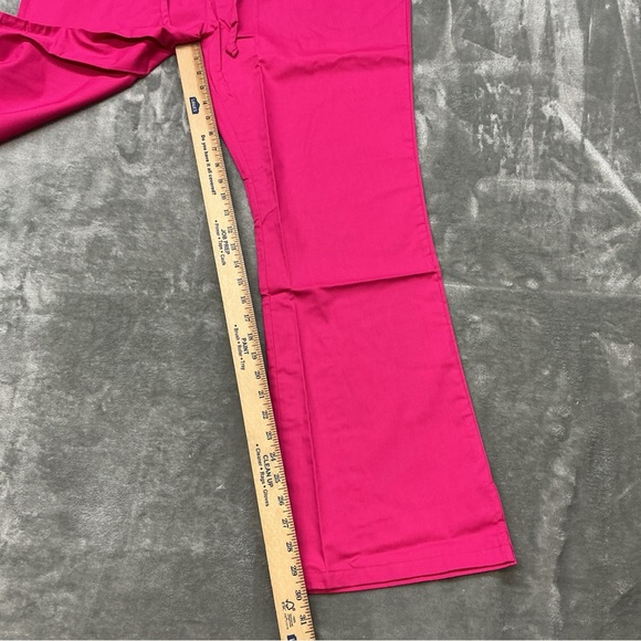 Dickies Scrub Bottoms Pants Women’s Large Easy Care Flare Solid Pink drawstring - Picture 8 of 9